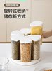 Petal-Shaped Rotating Grain Storage Container, Small Capacity Divided Storage Box for Grains and Rice, Household Kitchen Sealed and Moisture-Proof