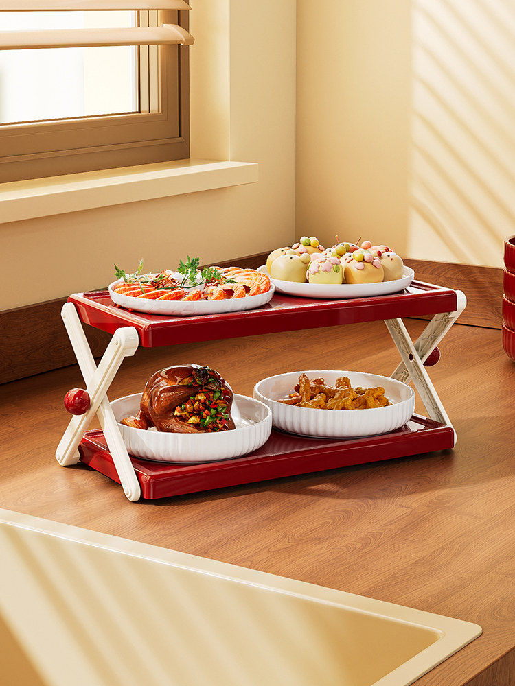 Round Ball-Shaped Foldable Food Preparation Tray, Household Dining Tray, Kitchen Tray for Onions, Ginger, Garlic, Seasoning Tray, Multifunctional Side Dish Tray, Sauce Tray