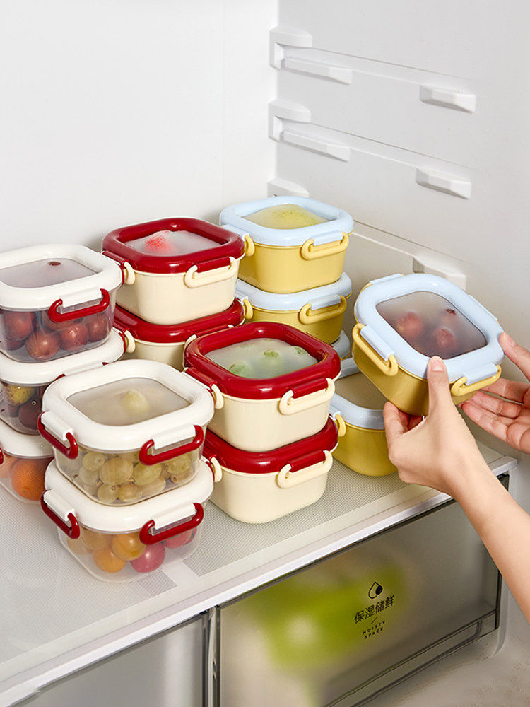 Expandable Fresh-Keeping Box Refrigerator Storage Box Food-Grade with Lid Stackable Lightweight Vegetable Take-Out Box Large Capacity