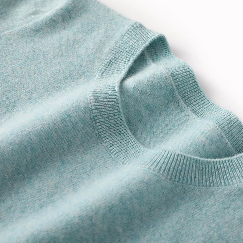 100% Pure Wool Cashmere Sweater Woman O-neck Pullover Casual