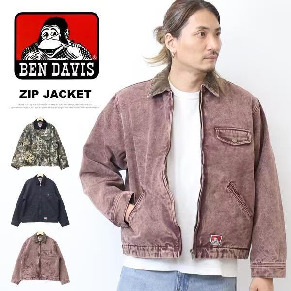 Ben Davis Davis Heavy Canvas Washed American Workwear Detroit Jacket for Men and Women