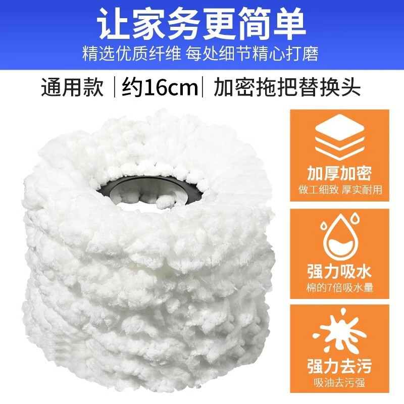 Universal Replacement Mop Head, Rotating Mop Head, Magic Mop Cotton Head, Round Original Rotating Mop Head, Wholesale
