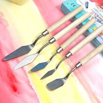 Small oil painting scraper stainless steel oil painting knife acrylic palette knife spatula texture knife pointed round flat art supplies