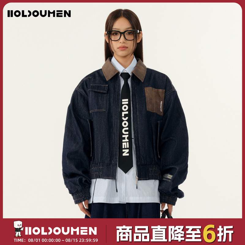 Holdoumen25 Autumn Daily Series Lapel Denim Jacket