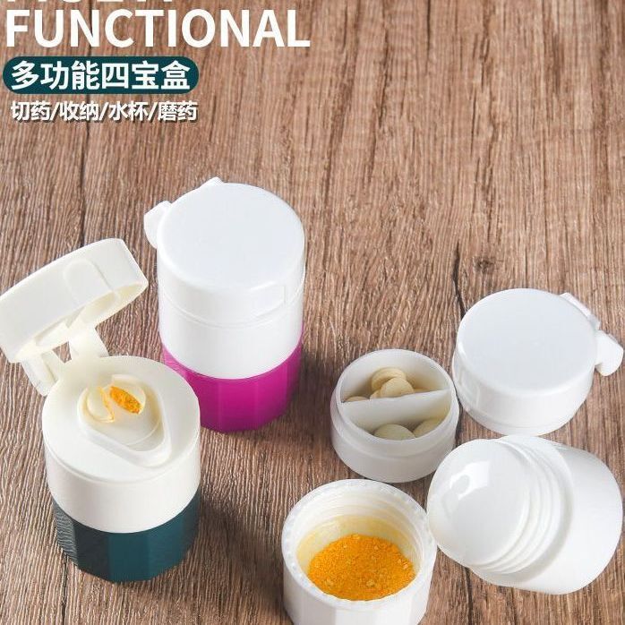Portable Medicine Powder Grinder, Household Medicine Divider, Medicine Cutter, Travel Multifunctional Mini Storage and Dispensing Medicine Box Portable Medicine Powder Grinder, Household Medicine Divider, Medicine Cutter, Travel Multifunctional Mini Storage and Dispensing Medicine Box