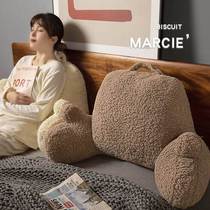 2023 winter new style simple bedside cushion cushion soft bag large back sofa waist cushion pillow pillow