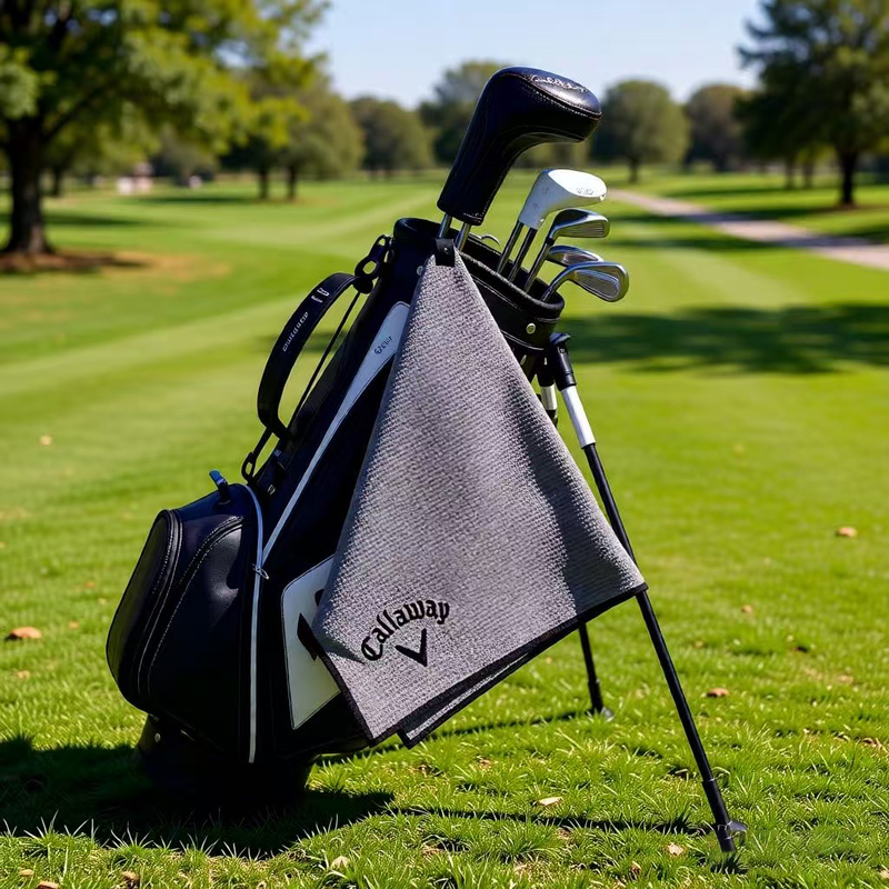 Golf-Specific Club Cleaning Towel with Logo, New Golf Sports Accessory, Golf Towel