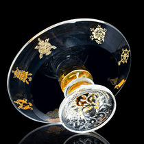 Crystal frosted golden eight auspicious fruit plate in front of the Buddha home accessories plate manza plate tray