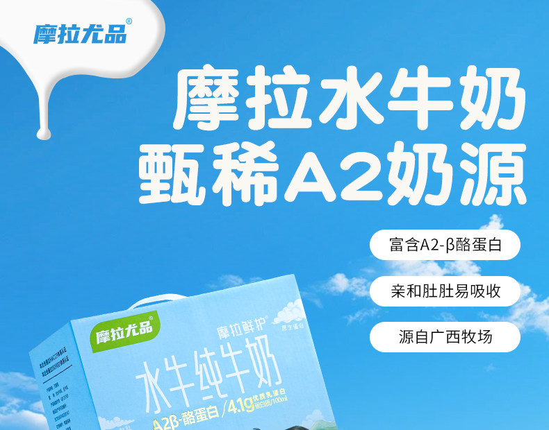 安享好物 安享B级纯奶-摩拉尤品A2 水牛纯牛奶 国标 