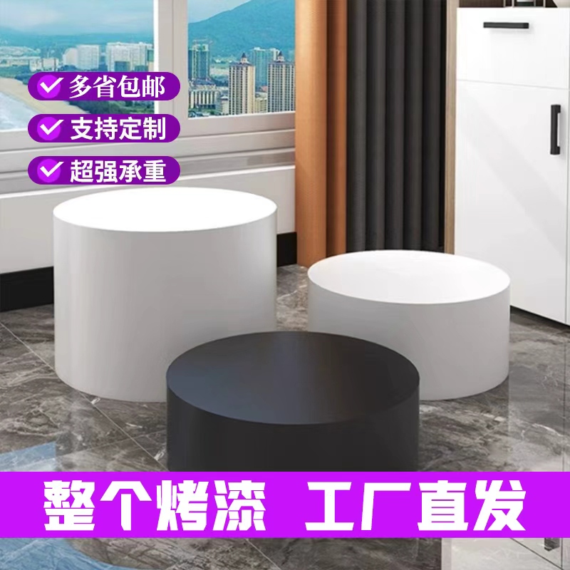 Cylindrical Children's Photography Props, Painted Display Stand, White Wooden Pedestal, Round Base Ornament, Model Stand