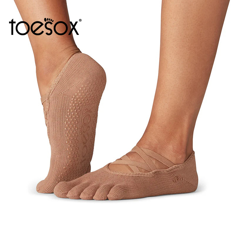 Toesox Yoga Socks Professional Non-Slip Socks Pilates Socks Five-Toe Socks Ballet Style Sports Socks Strap Series