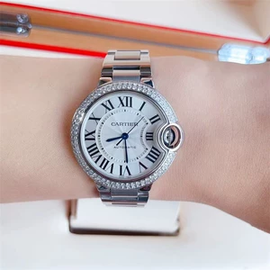 9,8 Новые часы Cartier Cartier Blue Balloon Series Diamond 33 с автоматическим механическим механизмом, женские часы W6920071