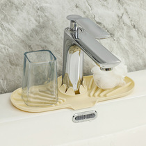 Silicone faucet drain pad wash basin countertop anti-splash pad multi-functional kitchen sink anti-slip soap mat