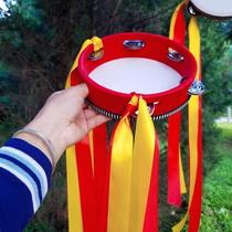 China Dancers Association Grade 9 Special Neapolitan Ribbon Tambourine Childrens Dance Handclap Drum Props