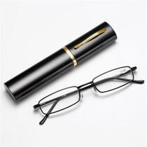 Elderly German reading glasses imported small pen holder clear portable mini fashion ultra-light mens and womens reading glasses