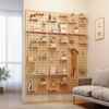 Hole board solid wood wall shelf wooden wall hanging bookshelf partition storage rack hanging board wall