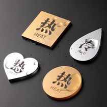 Creative and warm restroom reminder sign for men and women sliding door stickers no smoking men stop save paper