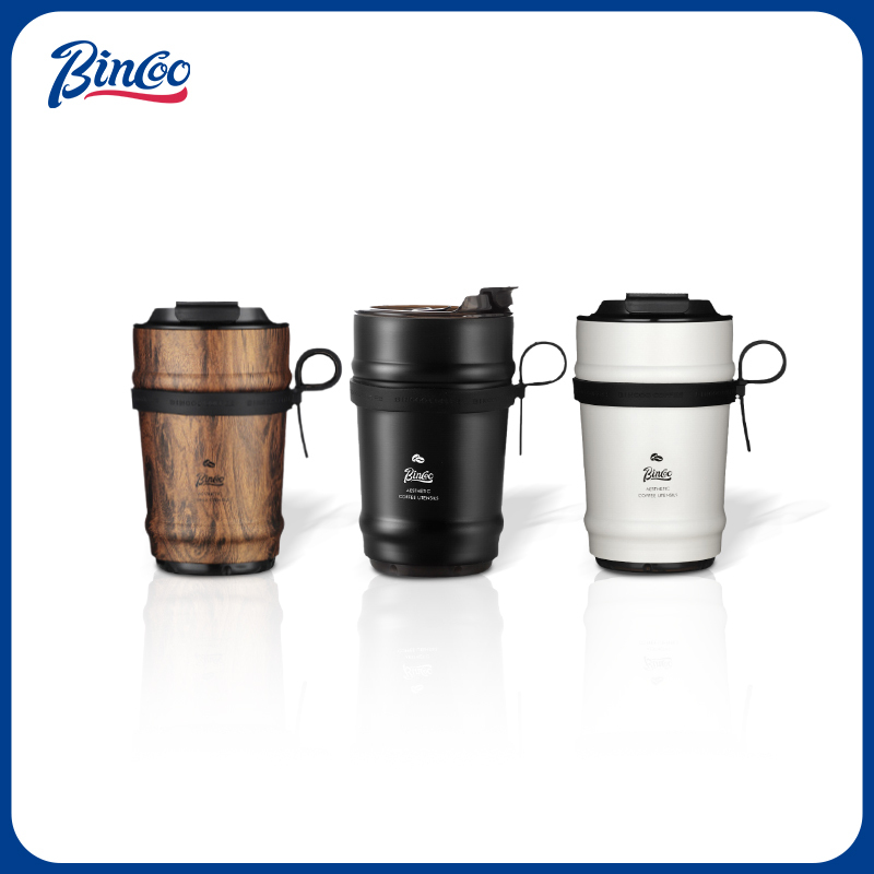 Bincoo Storm Coffee Thermos Cup with Ceramic Liner, Portable Cup for Men and Women, High-Quality 316 Stainless Steel
