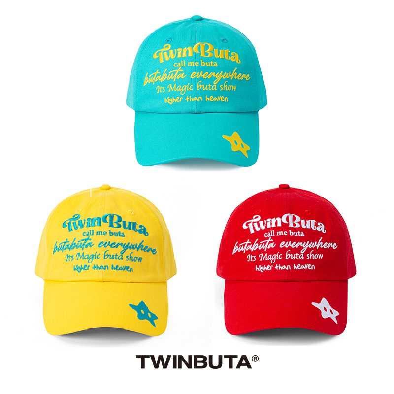 Twinbuta【Ding Chengxin, Zhang Zhenyuan, Su Xinhao Same Style】|Color-Blocking Embroidered Slogan Baseball Cap Twinbuta【Ding Chengxin, Zhang Zhenyuan, Su Xinhao Same Style】|Color-Blocking Embroidered Slogan Baseball Cap
