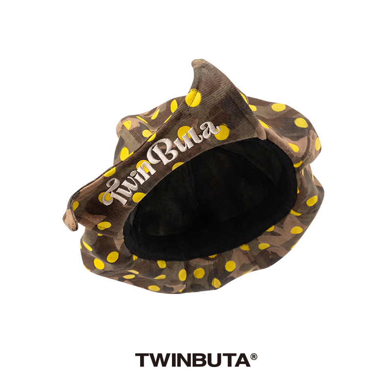Twinbuta｜Buta Demon Polka Dot Camouflage Irregular Beret