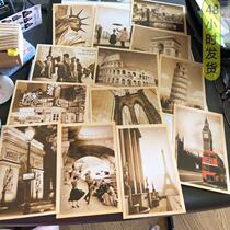 DIYRetro32Pcs bagVintageFamousBuildingOldTravelcross-border
