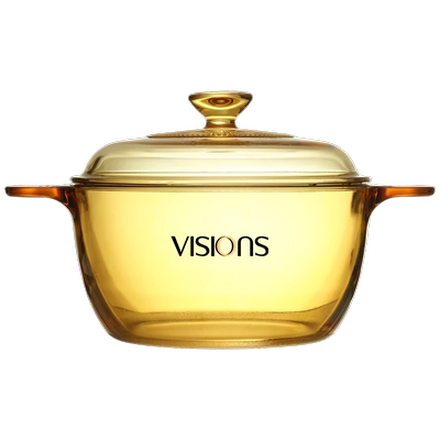 康宁VISIONS 官方原装进口玻璃锅明火耐高温琥珀透明锅煮炖煲汤锅