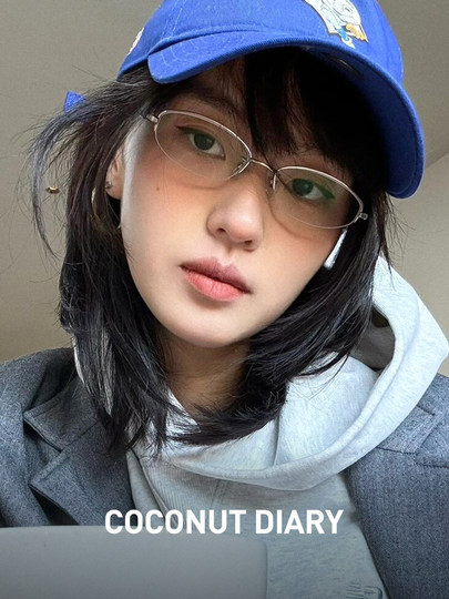 日系上半框眼镜百搭素颜休闲商务清冷风银色椰子日记近视可配度数