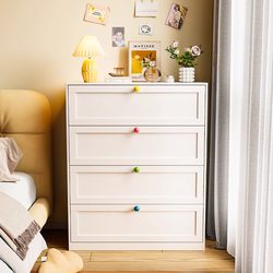 Steel Chest of Drawers Modern Minimalist Bedroom Cabinet Wrought Iron Storage Cabinet Cream Style Floor-Standing Drawer Cabinet for Living Room
