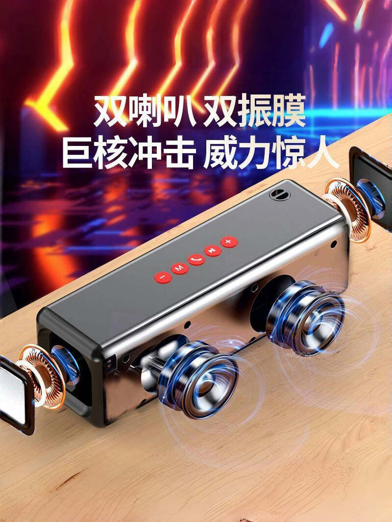 Wireless Bluetooth Speaker Dual Speakers Stereo High Volume Wireless Card Insertion USB Computer Audio Berlin Sound