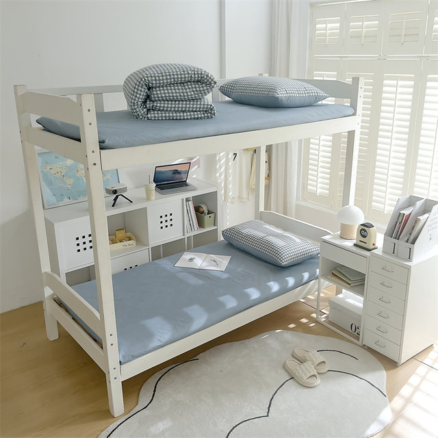 Student dormitory quilt cover single bed three-piece set children's sheets 1.2 all cotton quilt quilt six-piece set 3