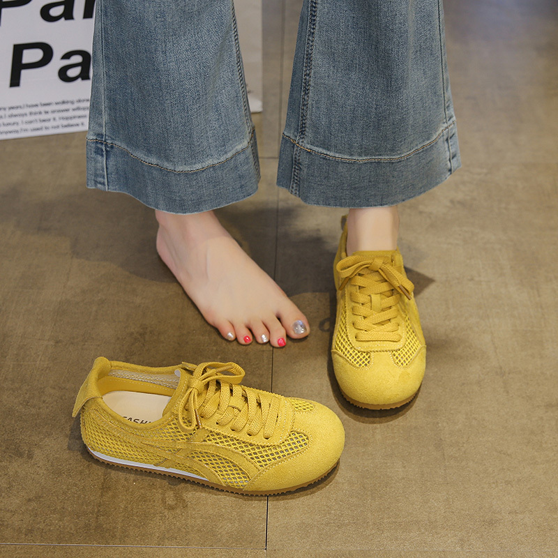 Yellow Mesh Breathable Ballet-Style Training Shoes for Women 2026 New Summer Casual Sports White Shoes Forrest Gump Shoes Yellow Mesh Breathable Ballet-Style Training Shoes for Women 2026 New Summer Casual Sports White Shoes Forrest Gump Shoes