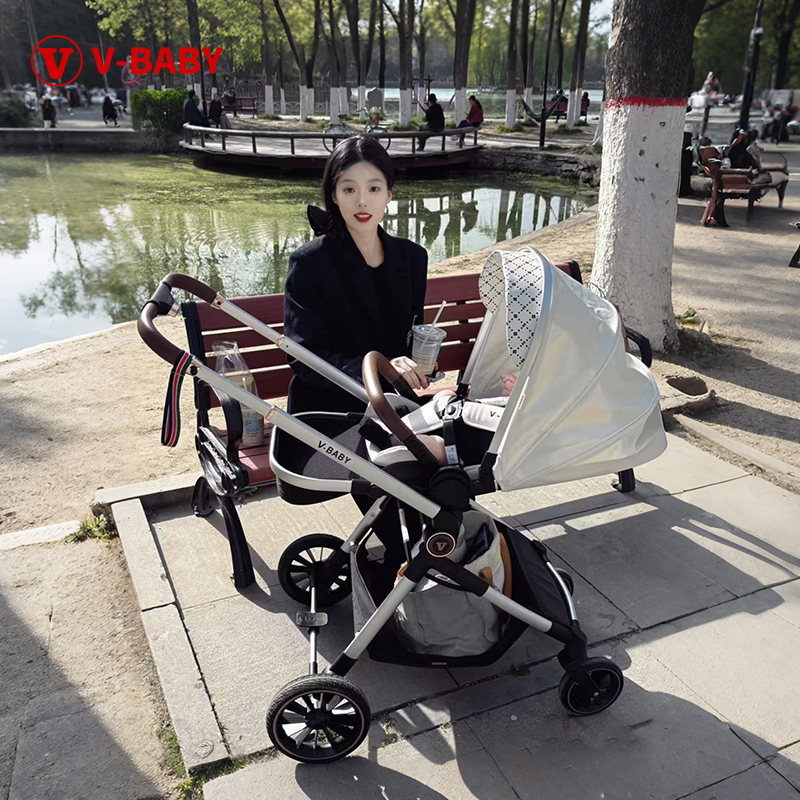 Двусторонняя коляска VBABY, легкая прогулочная коляска с высокой посадкой, может сидеть и лежать, детская коляска, прогулочный детский артефакт