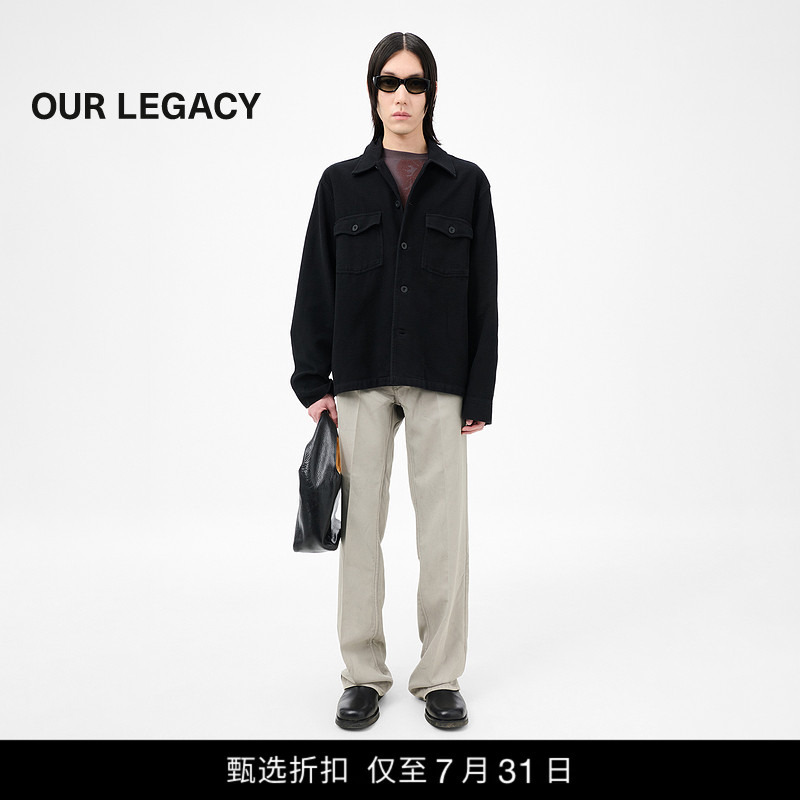 [Selected Special Offer] Our Legacy Men's Evening Coach Jacket Black Jacket Coat