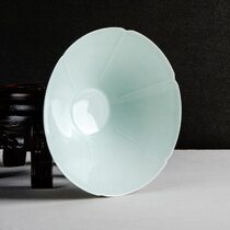 Brand new antique porcelain retro Northern Song Dynasty style shadow green glaze bamboo hat bowl antique collectibles ornaments