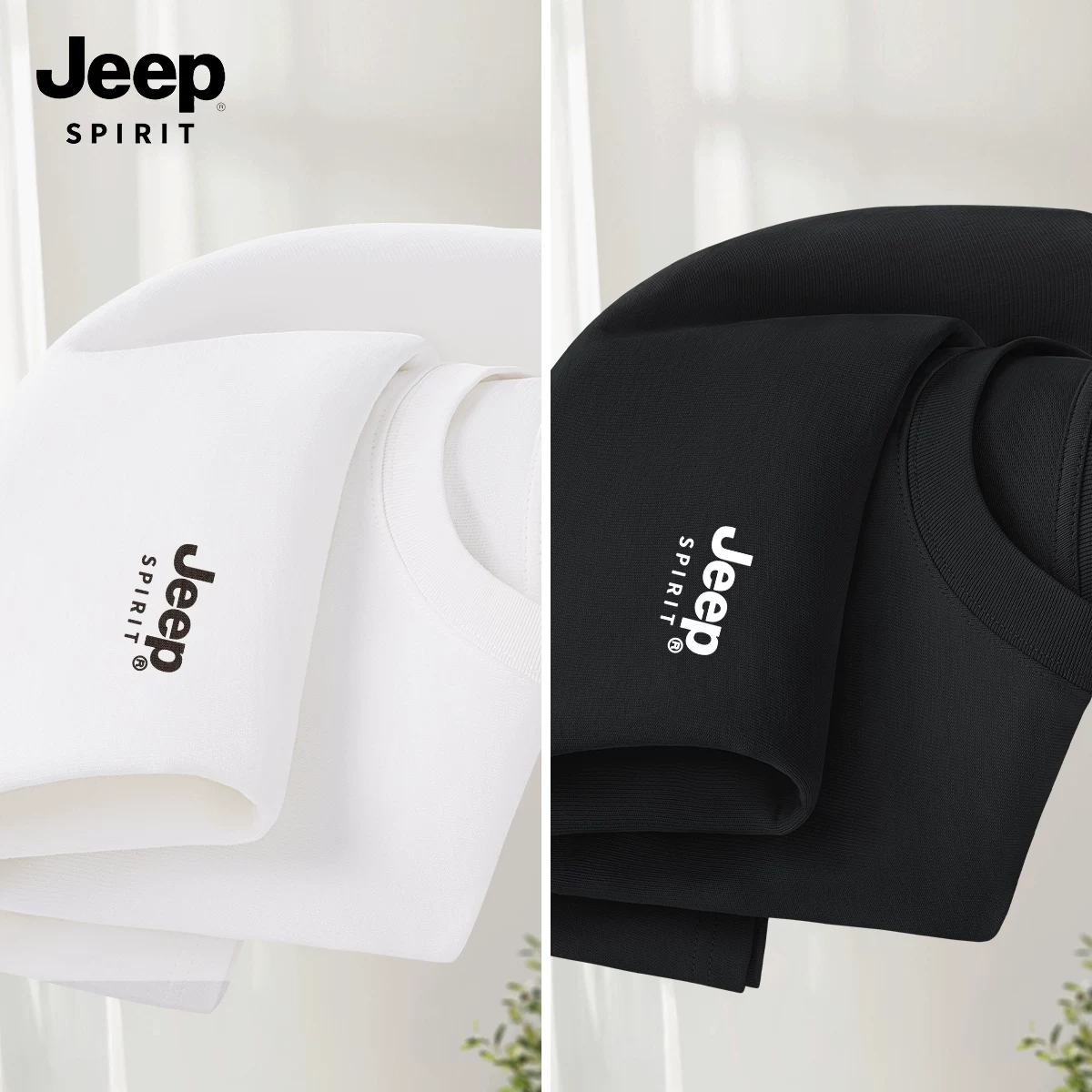 JEEP SPIRIT Jeep, хлопковая летняя футболка с коротким рукавом, новая коллекция