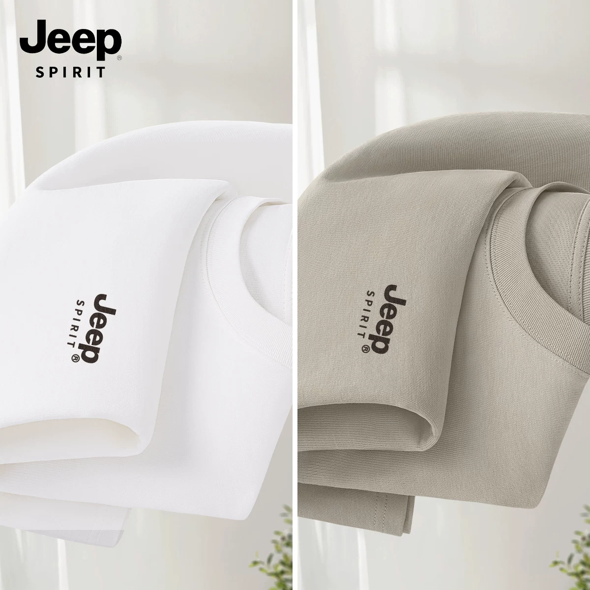 JEEP SPIRIT Jeep, хлопковая летняя футболка с коротким рукавом, новая коллекция