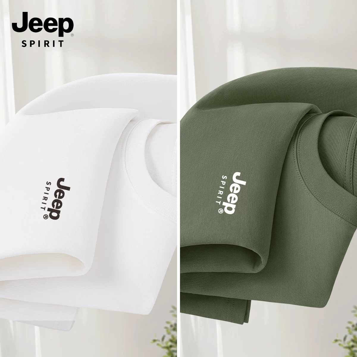 JEEP SPIRIT Jeep, хлопковая летняя футболка с коротким рукавом, новая коллекция