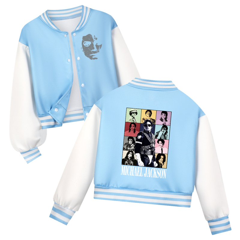 International Superstar Michael Jackson Baseball Jacket Michael Jackson Children's Fashion Jacket International Superstar Michael Jackson Baseball Jacket Michael Jackson Children's Fashion Jacket