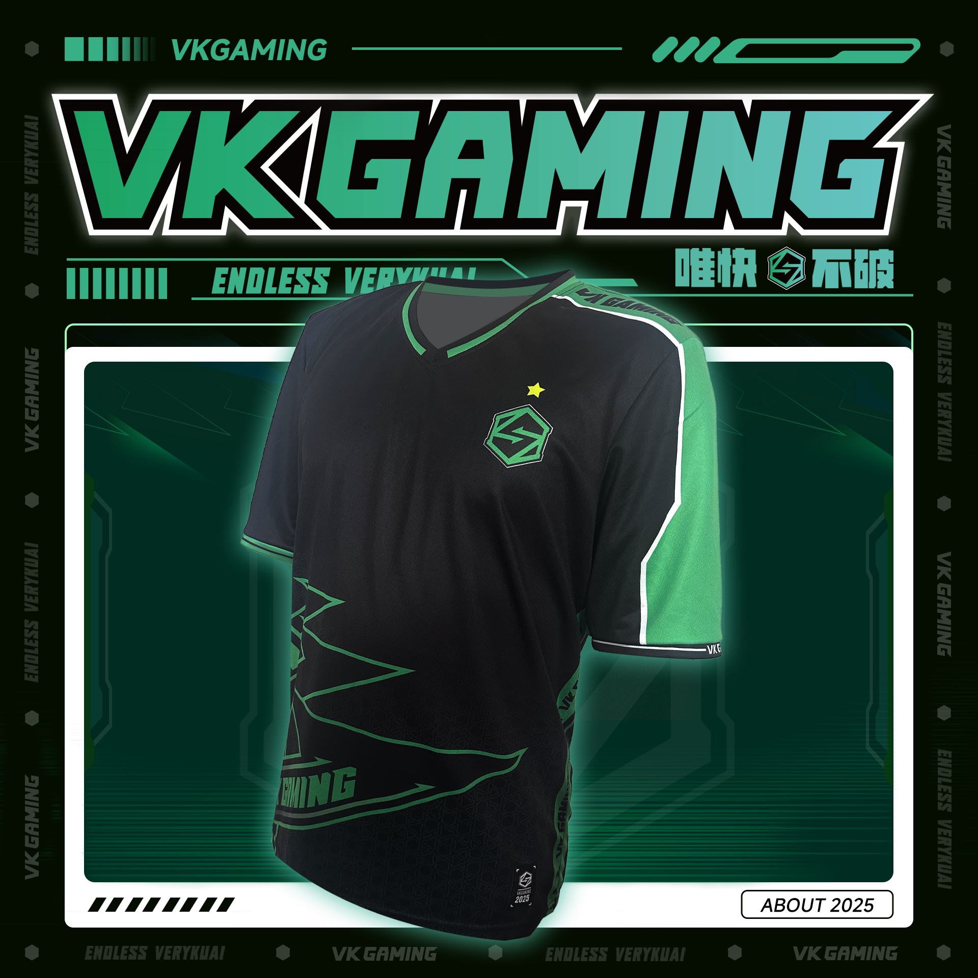 VKGAMING电竞队服星款EWC联名短袖｜APEX战队主题男女通用聚酯纤维透气衣-Taobao-Tmall