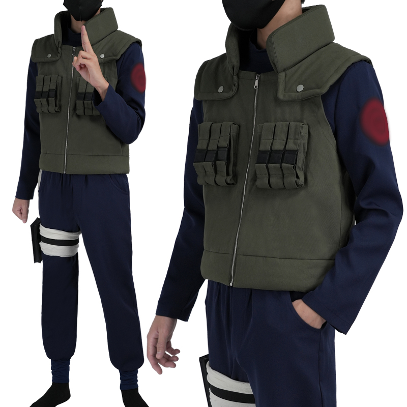 Holoun Little Ou's Uchiha Kakashi Hokage Uniform Set Vest Kakashi Cos Costume Set