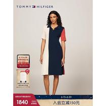 Big brand fashion luxury housekeeper color matching skirt slimming early autumn fashion dress womens 4271224 new network