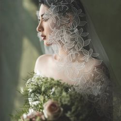 신부 클리어 원사 스팽글 레이스 레이스 새로운 U 신부 웨딩 베일 웨딩 사진 및 메이크업 스타일 여행 사진