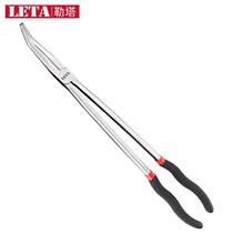 LETA dipped plastic handle 45-degree extended curved nose pliers 16-inch clamping pliers pointed nose pliers LT6629