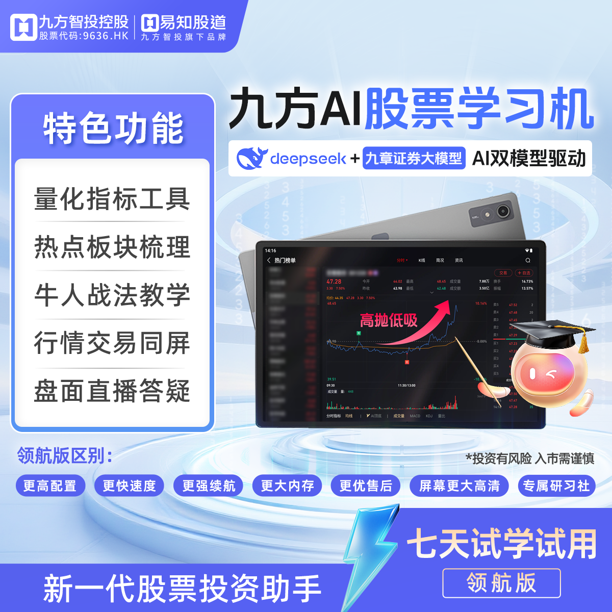 九方AI股票机测评｜25年炒股人必备的看盘神器，轻松抓龙头股情绪周期！-平板电脑-淘宝好物网
