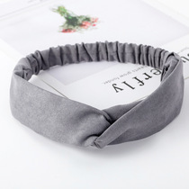 Headband European and American knitted cross headband face wash hair accessories solid color hair band headband yoga ladies confinement headband women
