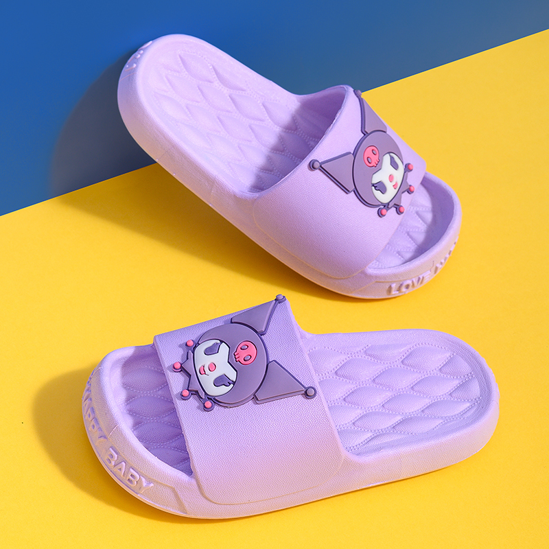 Kuromi Slippers for Girls, Princess Indoor Home Cute Cartoon Bath Non-Slip Soft Bottom Little Girl Baby Slippers Kuromi Slippers for Girls, Princess Indoor Home Cute Cartoon Bath Non-Slip Soft Bottom Little Girl Baby Slippers