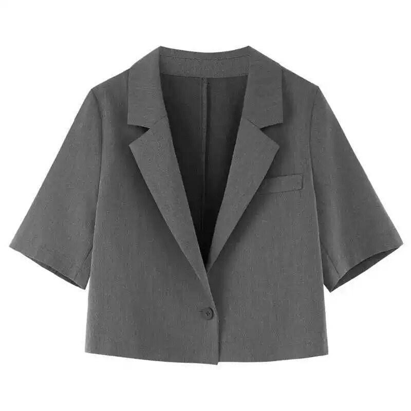 Plus Size 150kg Blazer Summer New Style for Plus-Size Women, Trendy Korean Style, Super Flattering for Long Legs, Versatile Blazer Ins Plus Size 150kg Blazer Summer New Style for Plus-Size Women, Trendy Korean Style, Super Flattering for Long Legs, Versatile Blazer Ins