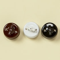 Ceramic switch round knob single and double control switch B&B bar coffee shop industrial style