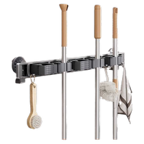 Kabei suction cup mop wall hanging clip free punch hook bathroom bathroom storage fixed rack broom storage hanging rack