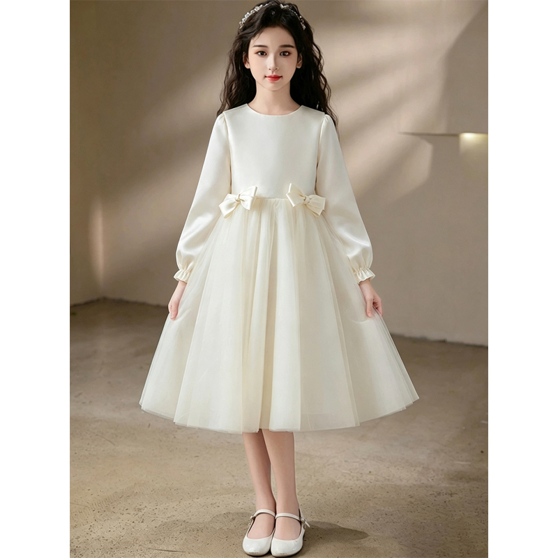 Girls' Dress, Light Luxury, Niche, High-End, Host Piano Performance Dress, Stylish Children's Birthday Princess Dress, Autumn and Winter Style Girls' Dress, Light Luxury, Niche, High-End, Host Piano Performance Dress, Stylish Children's Birthday Princess Dress, Autumn and Winter Style
